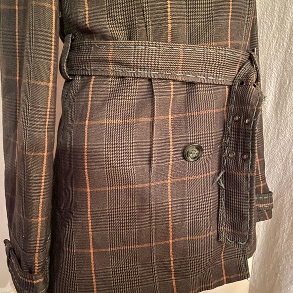 Plaid Double-Breasted Women's Coat - Picture 8 of 8